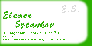 elemer sztankov business card